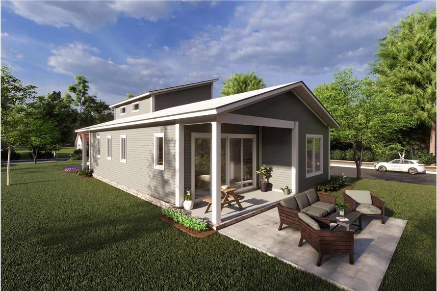 Rear View of this 3-Bedroom,1780 Sq Ft Plan -178-1413