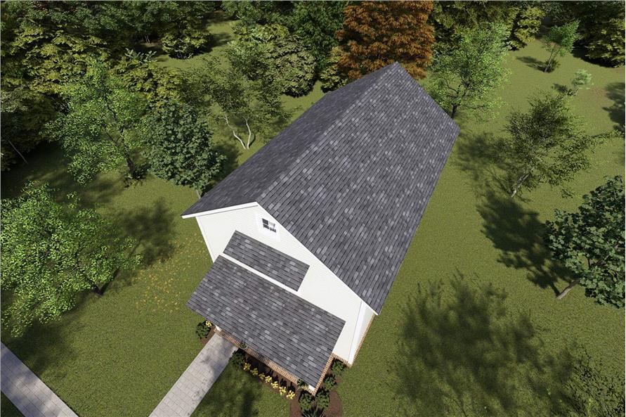 Aerial View of this 3-Bedroom,1280 Sq Ft Plan -178-1416