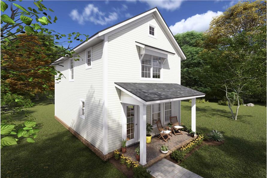 Left Side View of this 3-Bedroom,1280 Sq Ft Plan -178-1416