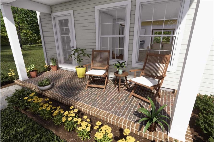 Porch of this 3-Bedroom,1280 Sq Ft Plan -178-1416