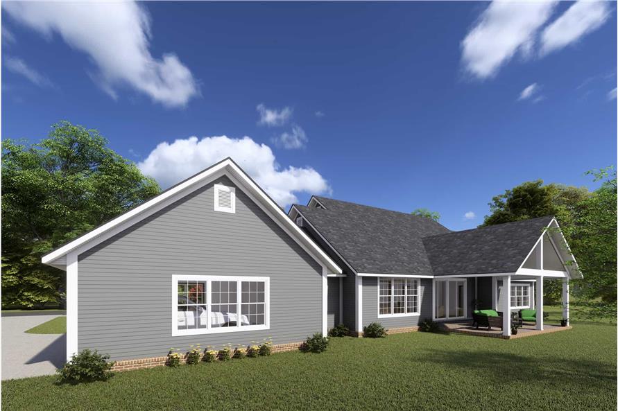 Rear View of this 4-Bedroom,2693 Sq Ft Plan -178-1418