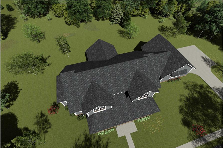 Aerial View of this 4-Bedroom,2693 Sq Ft Plan -178-1418