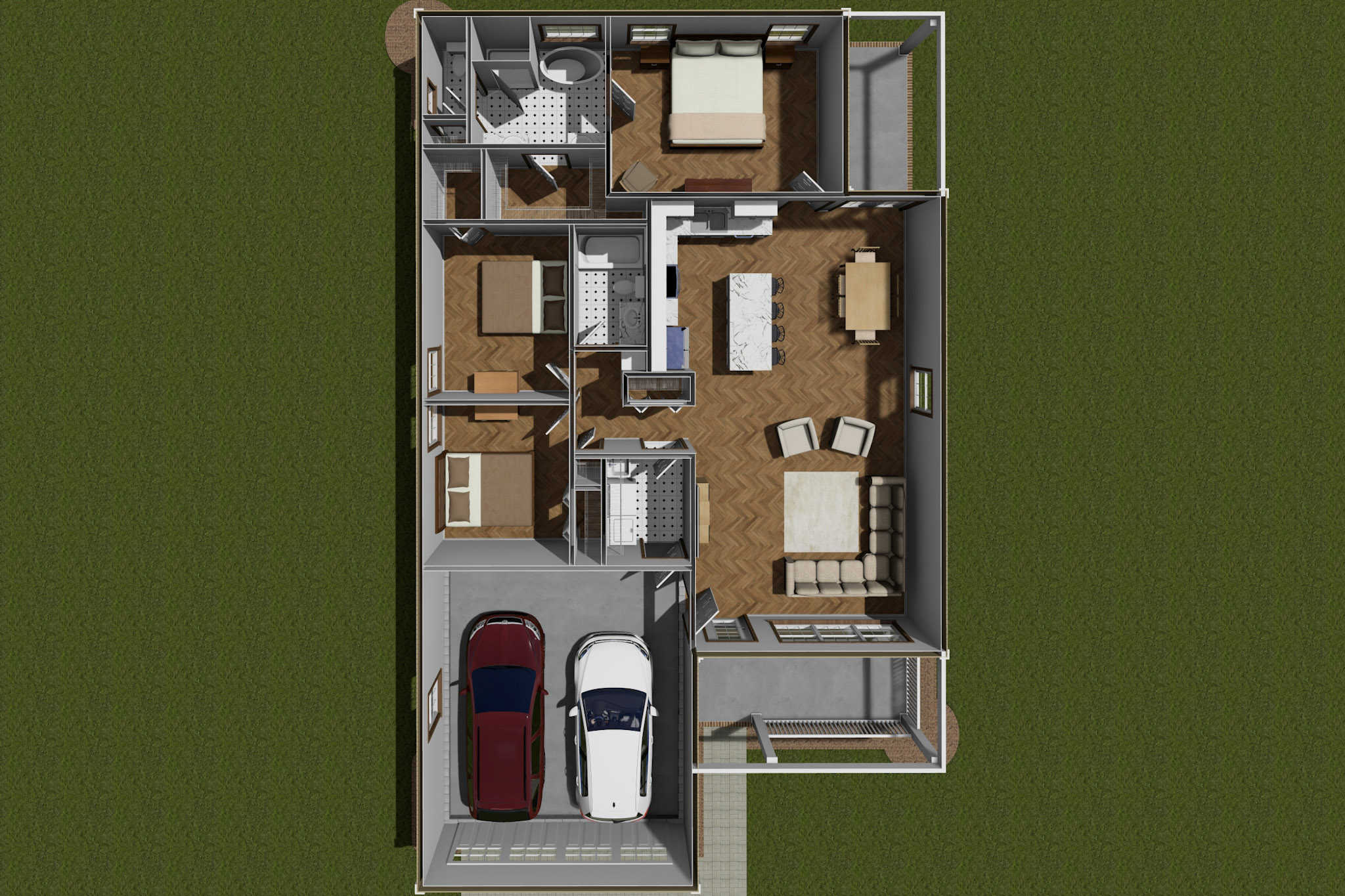 Cottage Home Plan - 3 Bedrms, 2 Baths - 1388 Sq Ft - #178-1422