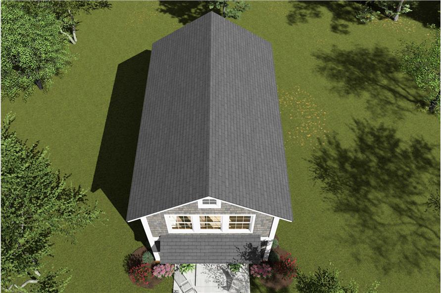 Aerial View of this 2-Bedroom,896 Sq Ft Plan -178-1424