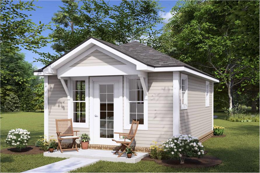 Cottage House Plan - 1 Bedrms, 1 Baths - 292 Sq Ft - #178-1434