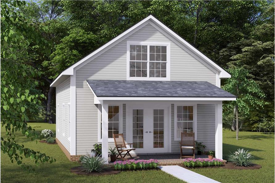 Front View of this 1-Bedroom,730 Sq Ft Plan -178-1435