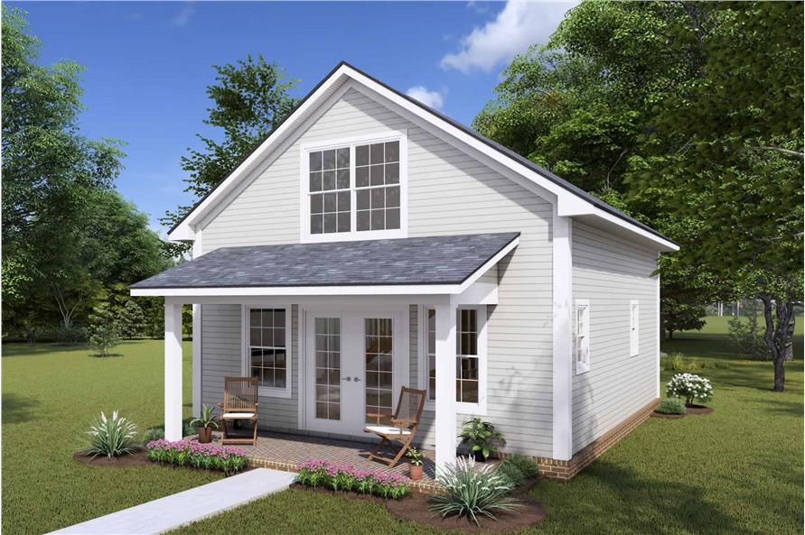 Right Side View of this 1-Bedroom,730 Sq Ft Plan -178-1435