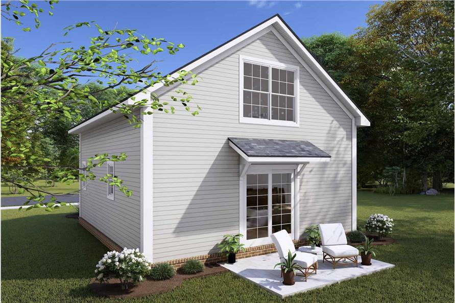 Rear View of this 1-Bedroom,730 Sq Ft Plan -178-1435