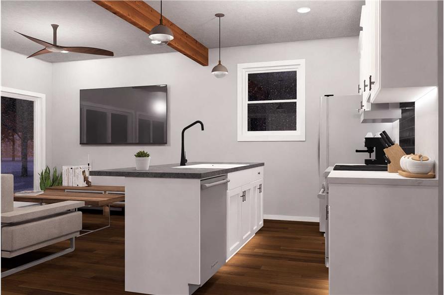 Kitchen: Kitchen Island of this 3-Bedroom,1562 Sq Ft Plan -178-1443