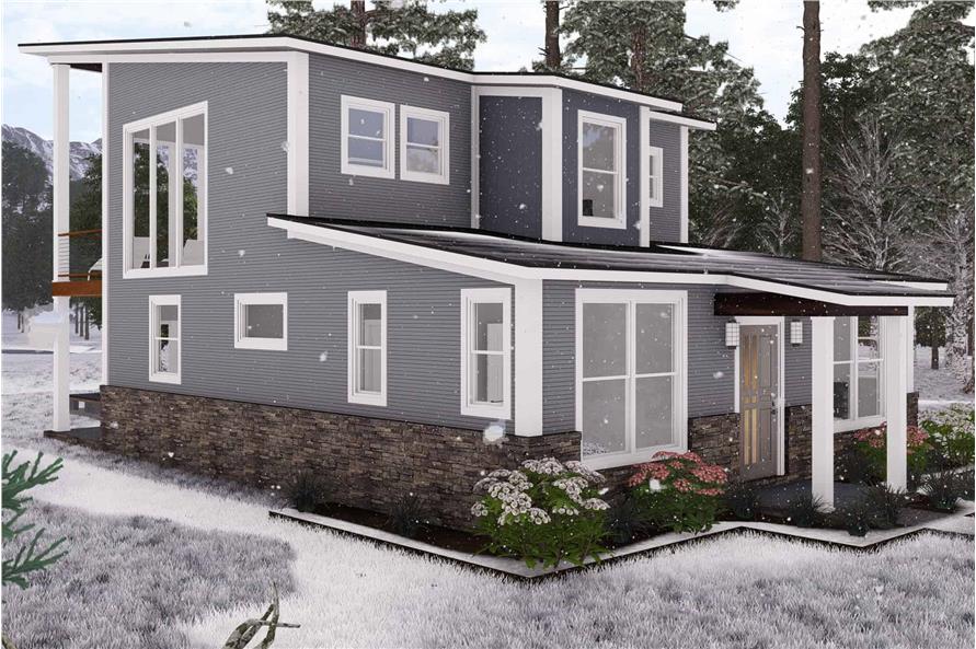 Left Side View of this 3-Bedroom,1562 Sq Ft Plan -178-1443