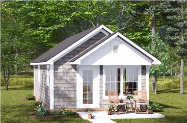 1-Bedroom, 384 Sq Ft Cottage House Plan - 178-1453 - Front Exterior