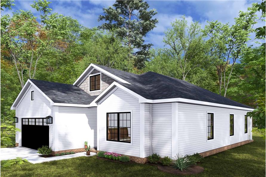 Home Plan Left Elevation of this 3-Bedroom,1471 Sq Ft Plan -178-1455