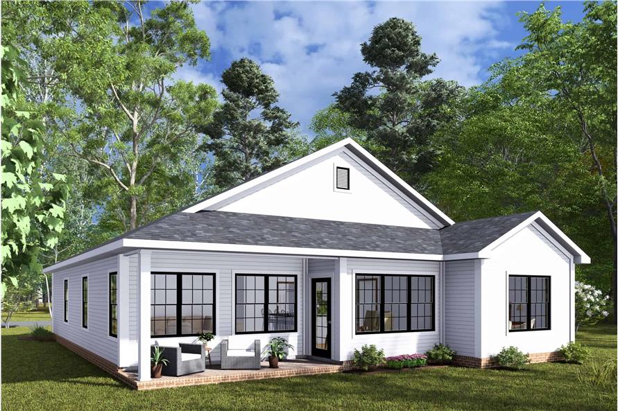 Rear View of this 3-Bedroom,1471 Sq Ft Plan -178-1455