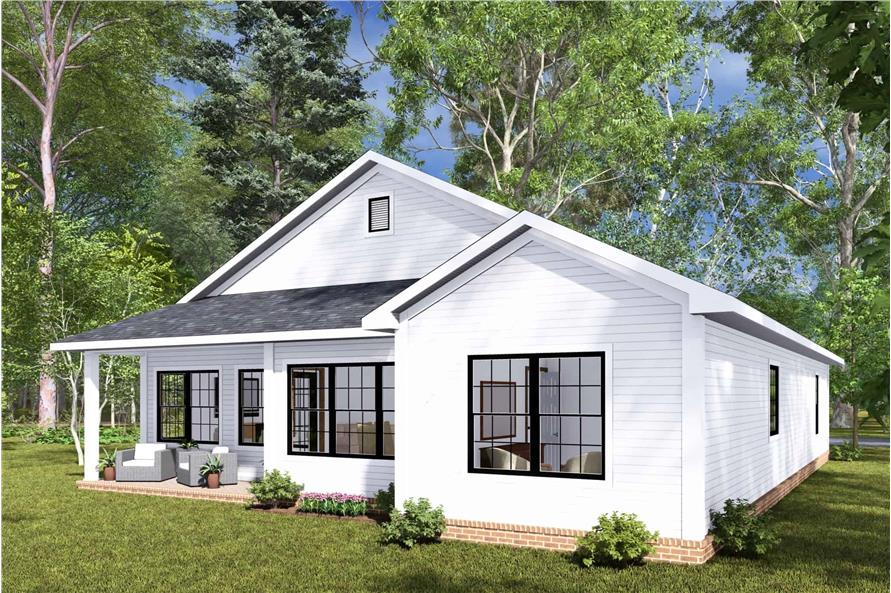 Rear View of this 3-Bedroom,1471 Sq Ft Plan -178-1455