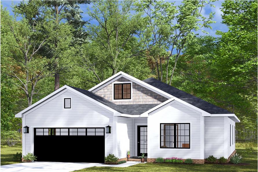 3-Bedroom, 1471 Sq Ft Cottage Home Plan - 178-1455 - Main Exterior