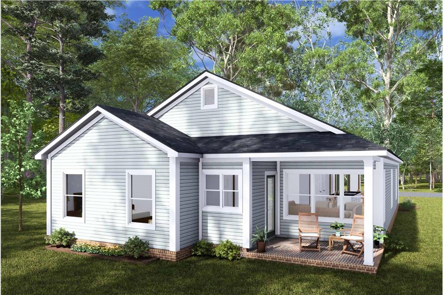 Rear View of this 3-Bedroom,1546 Sq Ft Plan -178-1457