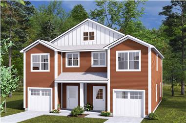 6-Bedroom, 2920 Sq Ft Duplex/Multi-Unit Home Plan - 178-1459 - Main Exterior