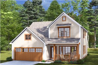 3-Bedroom, 1994 Sq Ft Cottage House Plan - 178-1460 - Front Exterior