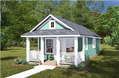 Cottage House Plan - 1 Bedrms, 1 Baths - 496 Sq Ft - #178-1468