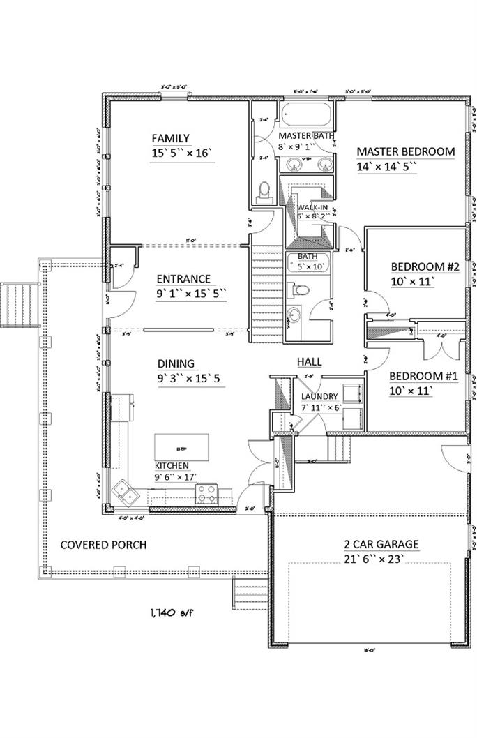 Cape Cod House with First Floor Master - Plan #187-1006