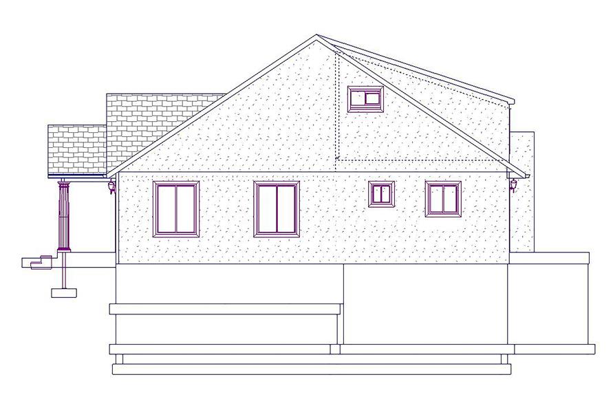 Home Plan Right Elevation of this 5-Bedroom,2920 Sq Ft Plan -187-1025