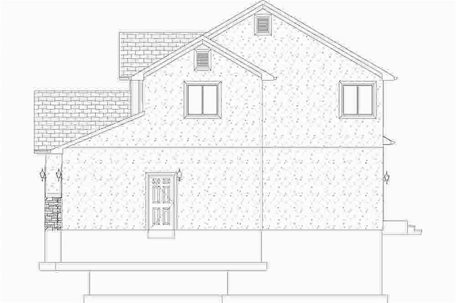 Home Plan Right Elevation of this 5-Bedroom,2176 Sq Ft Plan -187-1134