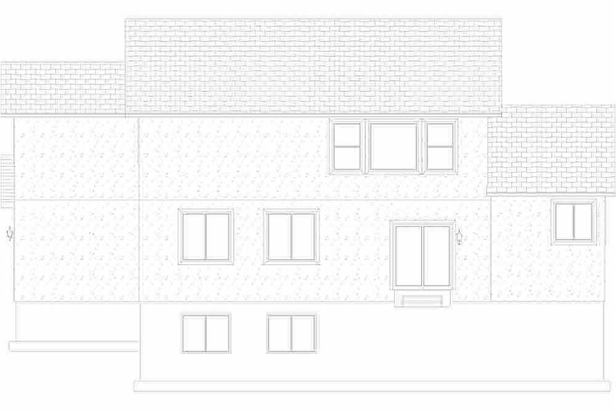 Home Plan Rear Elevation of this 5-Bedroom,2176 Sq Ft Plan -187-1134