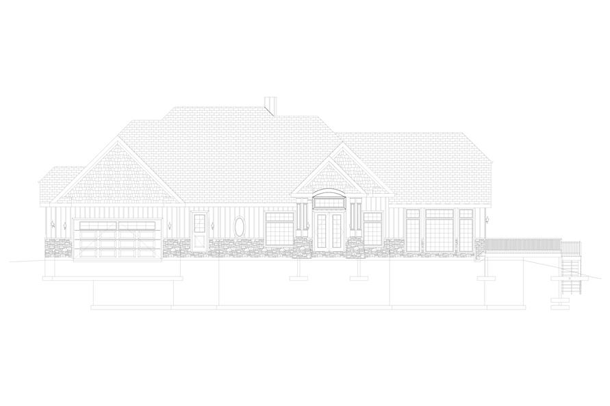 Home Plan Front Elevation of this 3-Bedroom,2796 Sq Ft Plan -187-1136