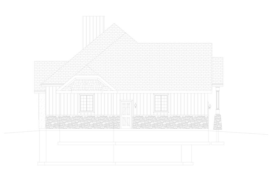 Home Plan Left Elevation of this 3-Bedroom,2796 Sq Ft Plan -187-1136