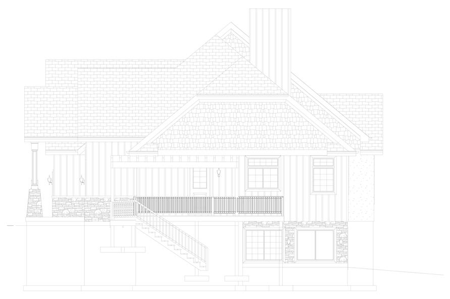 Home Plan Right Elevation of this 3-Bedroom,2796 Sq Ft Plan -187-1136