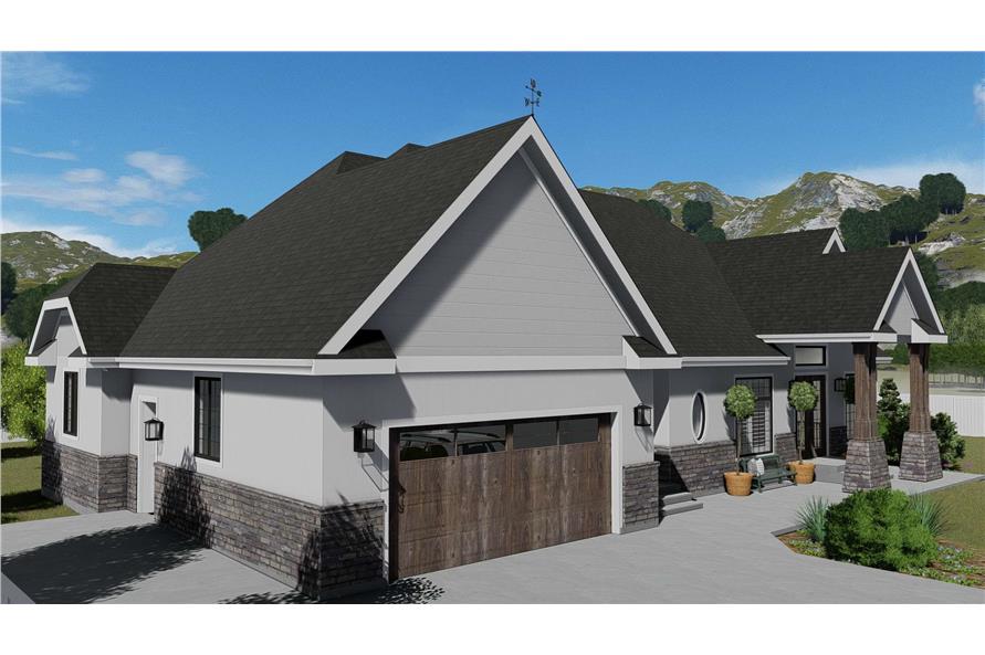 Front View of this 3-Bedroom, 2796 Sq Ft Plan - 187-1136