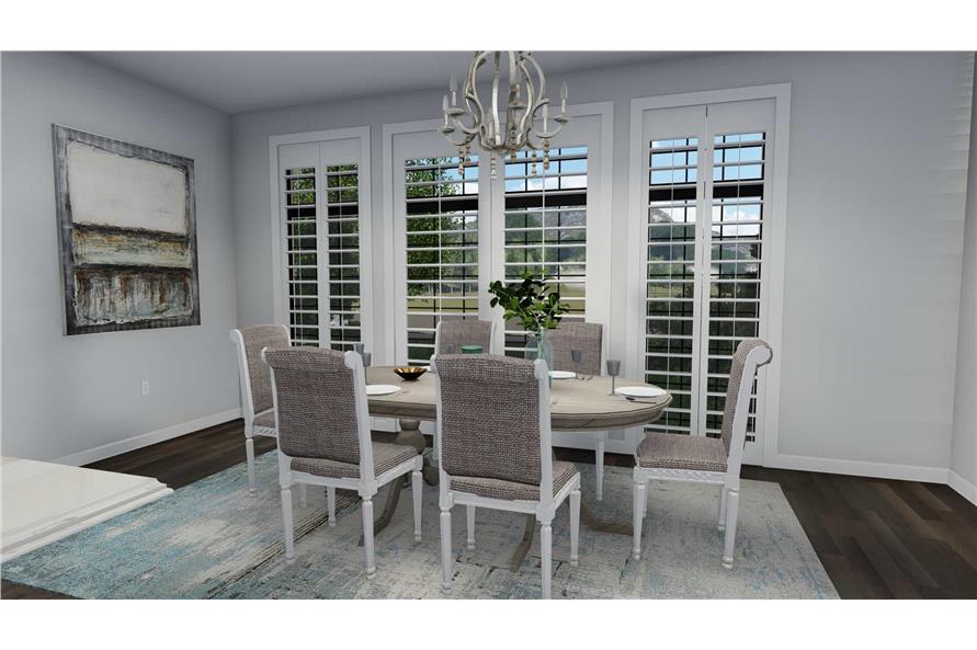 Dining Room of this 3-Bedroom, 2796 Sq Ft Plan - 187-1136