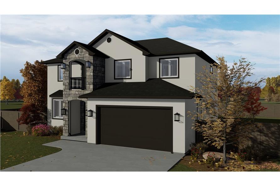 Front View of this 5-Bedroom, 2587 Sq Ft Plan - 187-1137