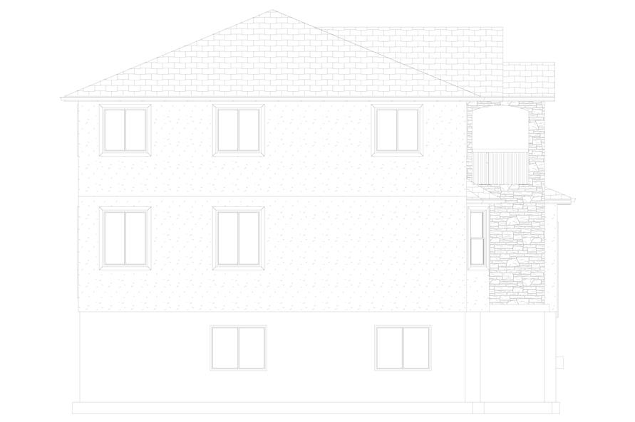 Home Plan Left Elevation of this 5-Bedroom,2587 Sq Ft Plan -187-1137