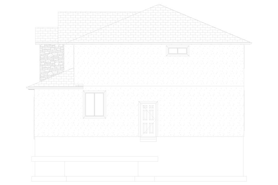 Home Plan Right Elevation of this 5-Bedroom,2587 Sq Ft Plan -187-1137