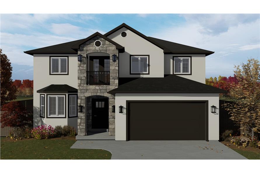 4-5 Bedroom, 2587 Sq Ft Contemporary Home Plan - 187-1137 - Main Exterior