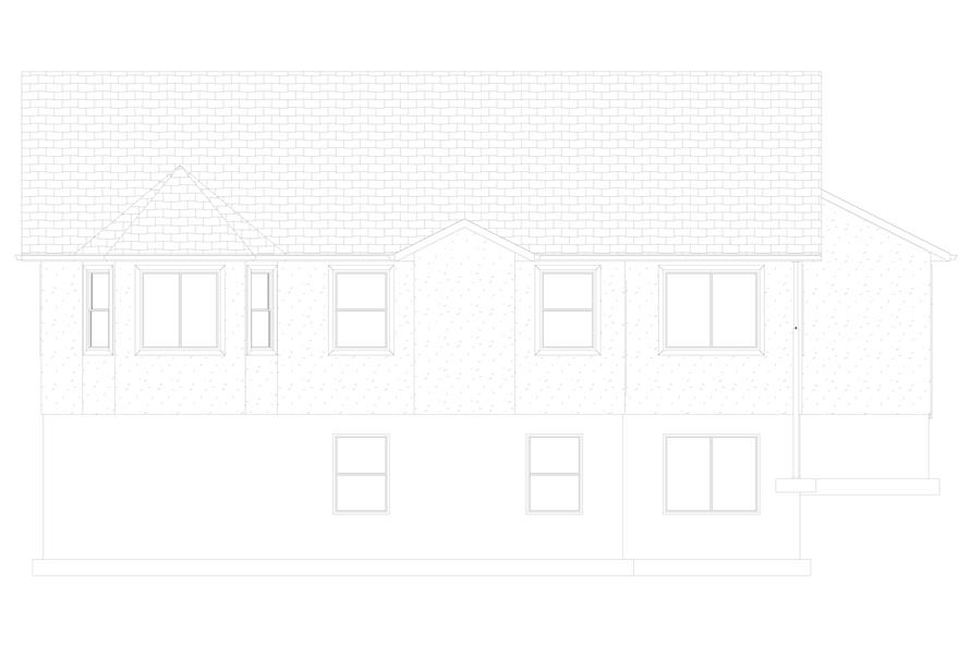 Home Plan Rear Elevation of this 5-Bedroom,1849 Sq Ft Plan -187-1138