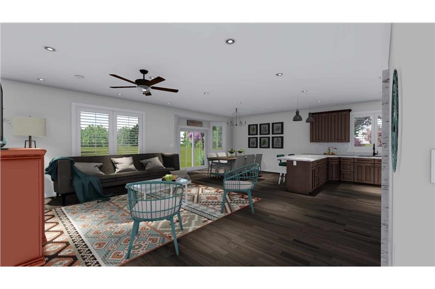 Family Room of this 7-Bedroom, 1709 Sq Ft Plan - 187-1148