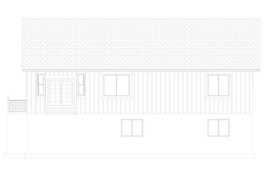 Home Plan Rear Elevation of this 7-Bedroom,1709 Sq Ft Plan -187-1148