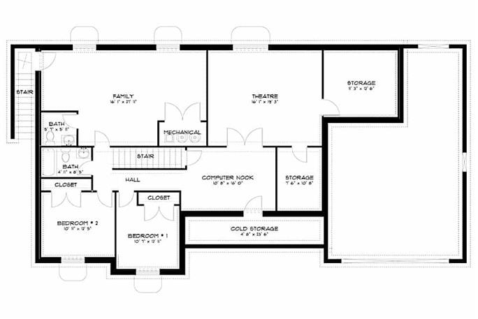 Ranch House - 3-5 Bedrms, 2.5-3.5+ Baths - 1861 Sq Ft - Plan #187-1151