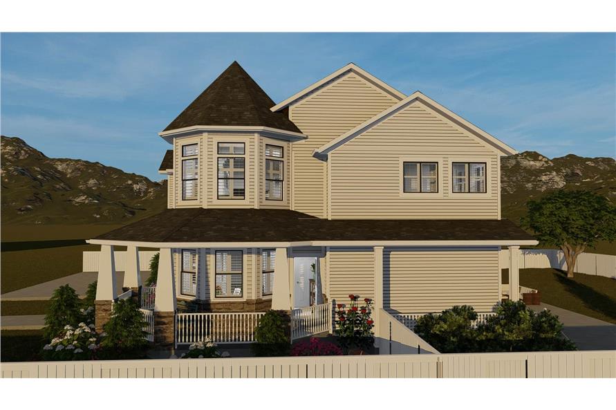 Side View of this 4-Bedroom, 2898 Sq Ft Plan - 187-1157