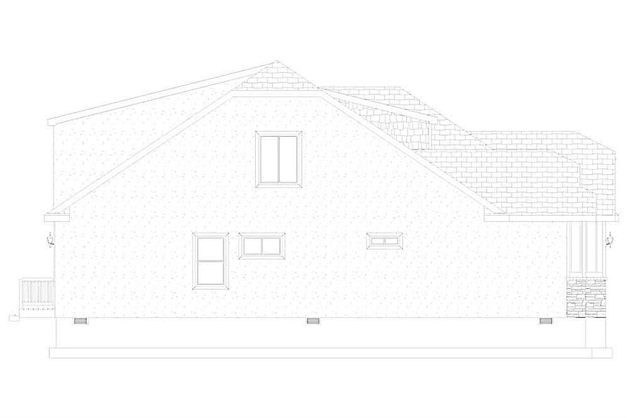 Home Plan Left Elevation of this 4-Bedroom,2710 Sq Ft Plan -187-1162