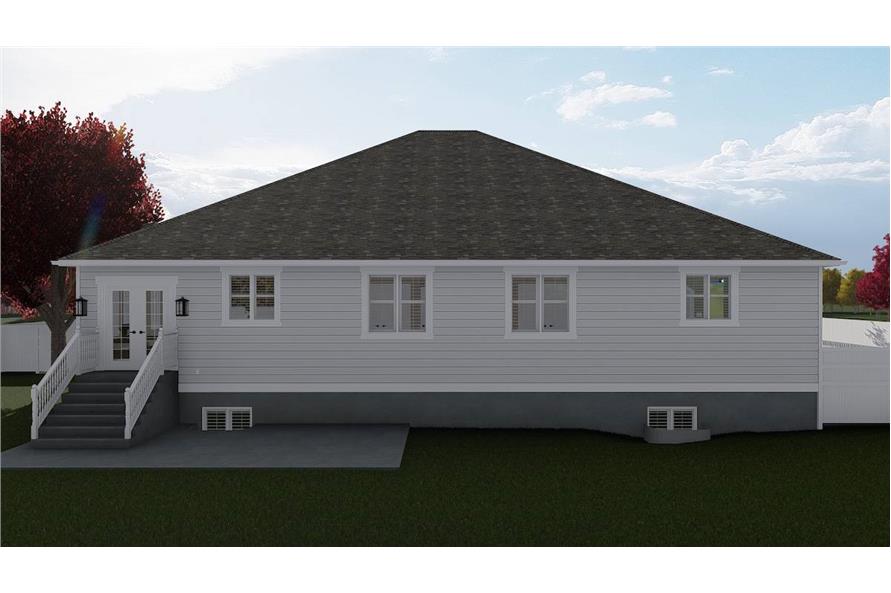 Rear View of this 3-Bedroom, 2244 Sq Ft Plan - 187-1163