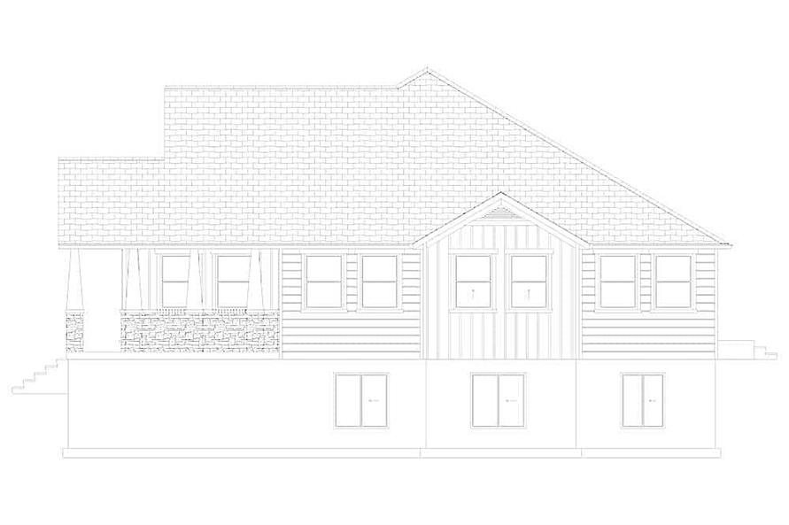 Home Plan Right Elevation of this 3-Bedroom,2244 Sq Ft Plan -187-1163