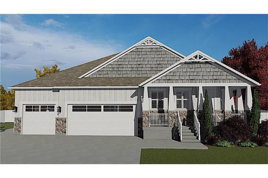 Front View of this 3-Bedroom, 2244 Sq Ft Plan - 187-1163