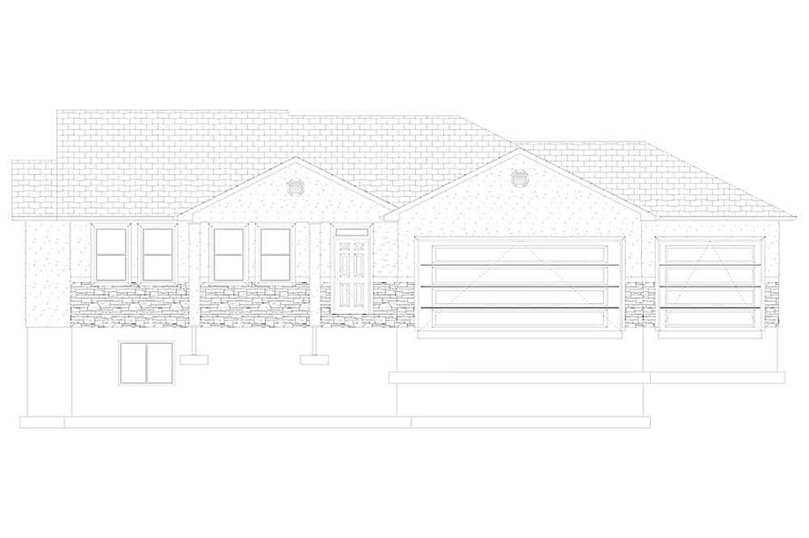 Home Plan Front Elevation of this 3-Bedroom,1644 Sq Ft Plan -187-1165