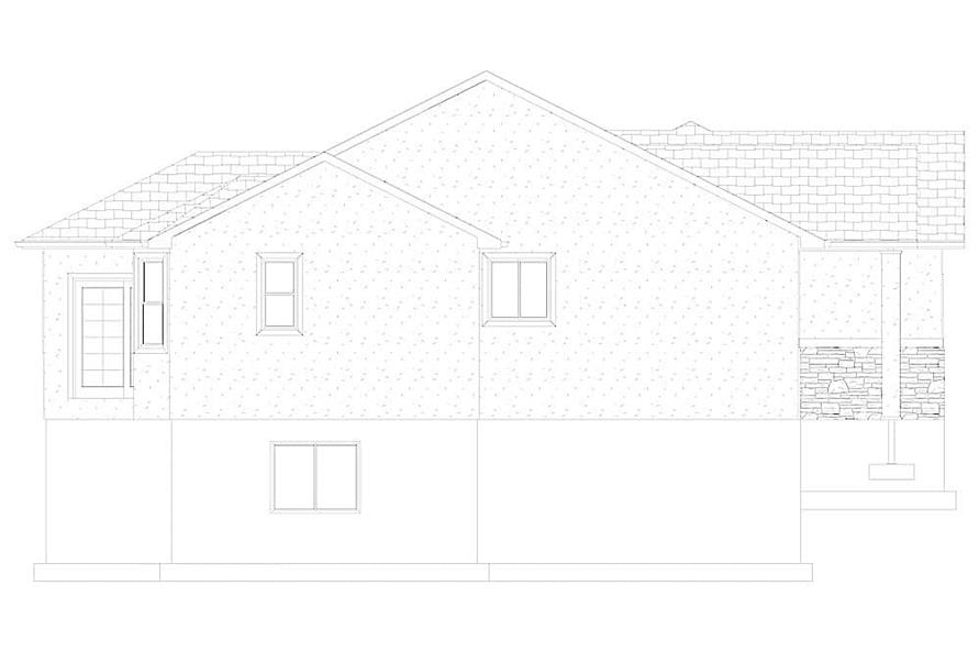 Home Plan Left Elevation of this 3-Bedroom,1644 Sq Ft Plan -187-1165