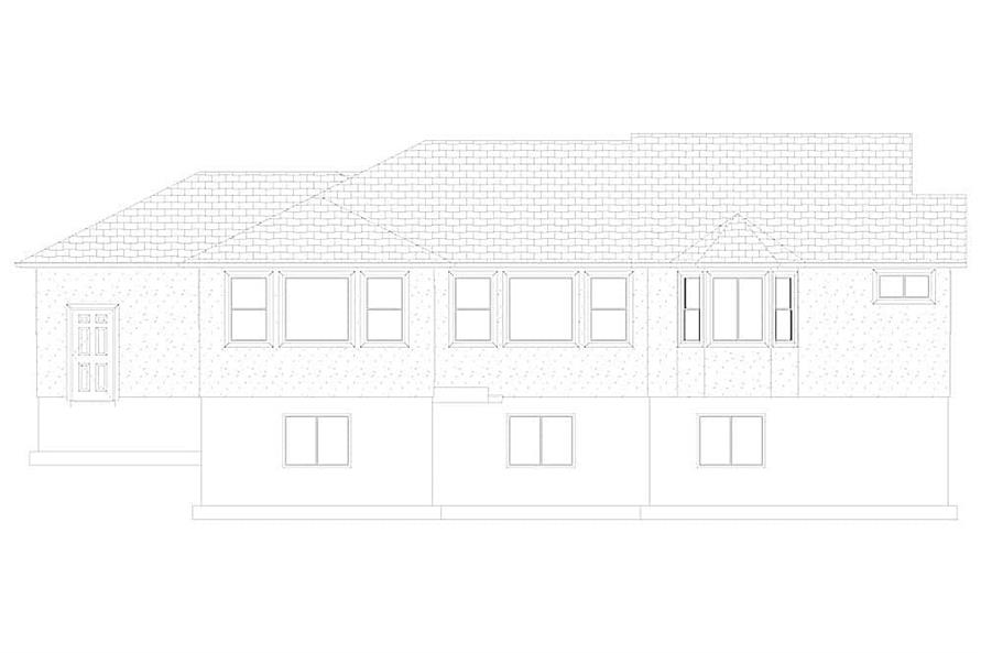 Home Plan Rear Elevation of this 3-Bedroom,1644 Sq Ft Plan -187-1165