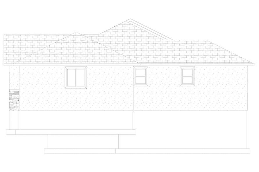 Home Plan Right Elevation of this 3-Bedroom,1644 Sq Ft Plan -187-1165