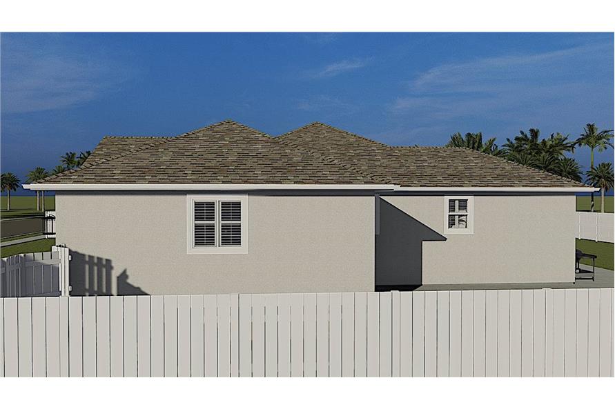 Right Side View of this 3-Bedroom, 1644 Sq Ft Plan - 187-1165